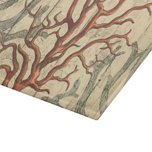 Hölzerne und kleine Koralle Schneidebrett (Ecke)