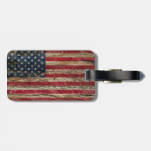 Hölzerne Vintage amerikanische Flagge Gepäckanhänger (Rückseite horizontal)