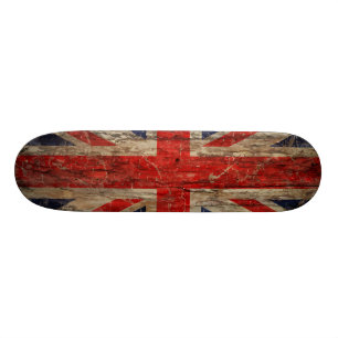 Hölzerne Vintage Gewerkschafts-Jack-Flagge Skateboard