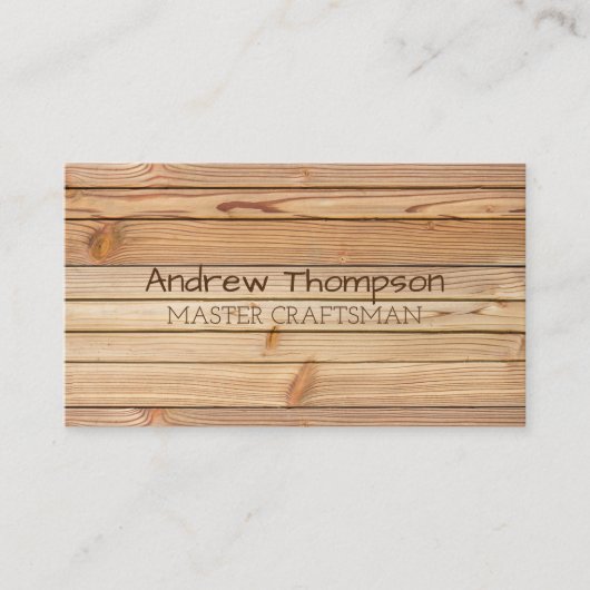 Hölzerne Visitenkarte (Vorderseite)