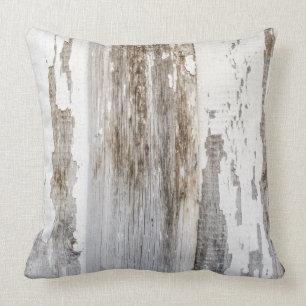 Hölzerne Wandbeschaffenheit der alten weißen Farbe Kissen