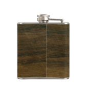 Hölzerne Weltkarte Flachmann (Rückseite)