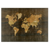 Hölzerne Weltkarte Schneidebrett (Vorderseite)