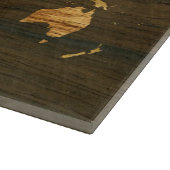 Hölzerne Weltkarte Schneidebrett (Ecke)