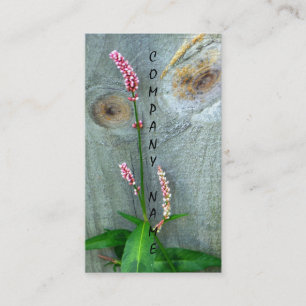 Hölzerne Zaun-Rosa-Wildblume Visitenkarte