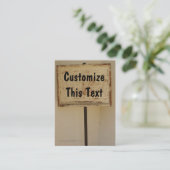 Hölzerne Zeichen-Vertikale-Visitenkarte Visitenkarte (Stehend Vorderseite)