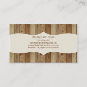 Hölzerne Zimmerei Visitenkarte (Rückseite)