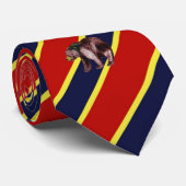 Hölzerner Abzeichen-Bär Striped KleiderKrawatte Krawatte (Gerollt)