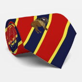 Hölzerner Abzeichen-Büffel Striped KleiderKrawatte Krawatte (Gerollt)