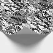 Hölzerner Abzeichen-LebewesenMontage Geschenkpapier (Ecke)