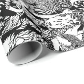 Hölzerner Abzeichen-LebewesenMontage Geschenkpapier (Rolleneckpunkt)