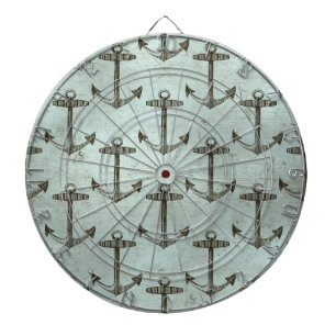 Hölzerner Anker im Vintage-Stil Marine-Nautik Dartscheibe