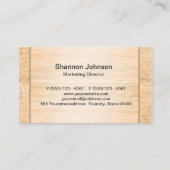 Hölzerner Bambushintergrund Visitenkarte (Rückseite)