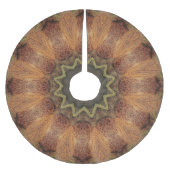 Hölzerner Baum-Rock Polyester Weihnachtsbaumdecke (Vorderseite)