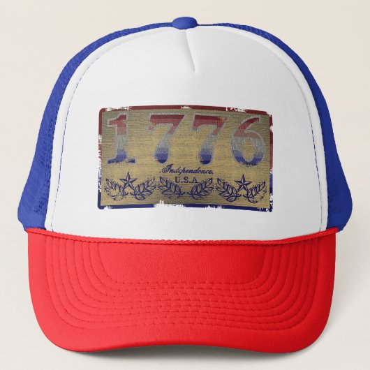 Hölzerner Blick 1776 der Unabhängigkeit Truckerkappe (Vorderseite)