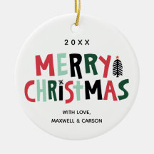 Hölzerner Block-Baum-Weihnachtsbrauch-Verzierung