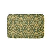 Hölzerner Blumendamastmusterhintergrund Badematte (Vorderseite)