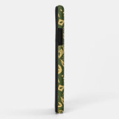 Hölzerner Blumendamastmusterhintergrund Case-Mate iPhone Hülle (Hinten/Rechts)