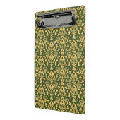 Hölzerner Blumendamastmusterhintergrund Mini Klemmbrett (Gewinkelt2)