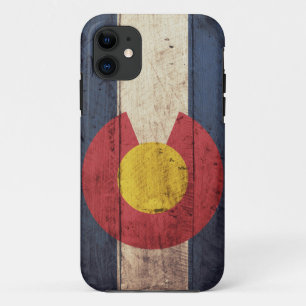 Hölzerner Colorado-Flagge iPhone 5 Fall 11 Hülle