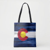 Hölzerner Colorado-Flaggendruck ganz über Tasche (Vorderseite)