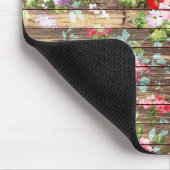 Hölzerner Foto-Druck Vintage elegante rosa Mousepad (Ecke)