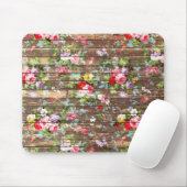 Hölzerner Foto-Druck Vintage elegante rosa Mousepad (Mit Mouse)