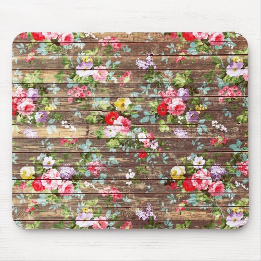 Hölzerner Foto-Druck Vintage elegante rosa Mousepad (Vorne)
