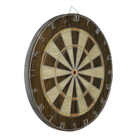 Hölzerner Furnier-BlattDartboard Dartscheibe (Vorderseite Links)