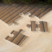 Hölzerner Gehweg zum auf den Strand zu setzen Puzzle (Seite)