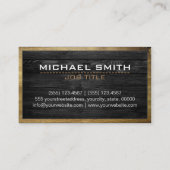 Hölzerner Grenzbau-eleganter hölzerner Blick #11 Visitenkarte (Rückseite)