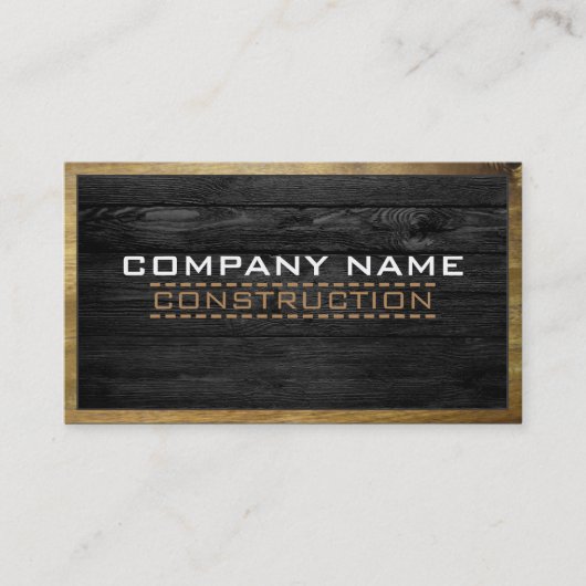 Hölzerner Grenzbau-eleganter hölzerner Blick #11 Visitenkarte (Vorderseite)
