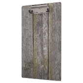 Hölzerner Hintergrund. Alte Klemmbrett (Links)