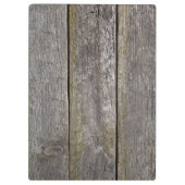 Hölzerner Hintergrund. Alte Klemmbrett (Rückseite)