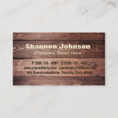Hölzerner Hintergrund Visitenkarte (Rückseite)