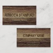 Hölzerner Hintergrund Visitenkarte (Vorne/Hinten)