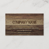 Hölzerner Hintergrund Visitenkarte (Rückseite)