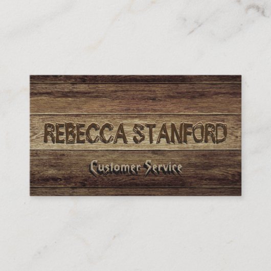 Hölzerner Hintergrund Visitenkarte (Vorderseite)