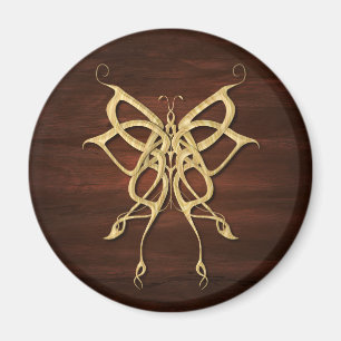 Hölzerner keltischer Schmetterling Magnet