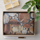 Hölzerner Klotz-Stapel Seidenpapier (Geschenk)