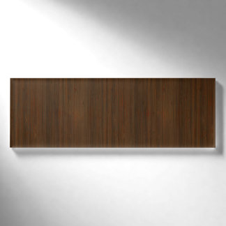 Hölzerner Korn-Bambusblick dunkle Walnuss-Browns Namenschild