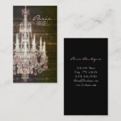 Hölzerner lila französischer Leuchter der Visitenkarte (Vorne/Hinten)