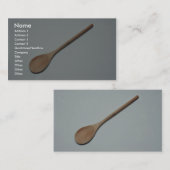 Hölzerner Löffel für Küchenarbeit Visitenkarte (Vorne/Hinten)