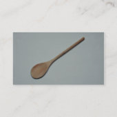 Hölzerner Löffel für Küchenarbeit Visitenkarte (Rückseite)