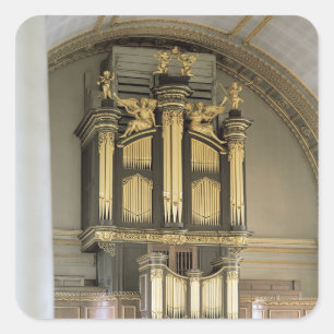 Hölzerner Organfall, c.1685-6 Quadratischer Aufkleber