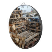 Hölzerner PalettenDartboard Dartscheibe (Vorderseite rechts)