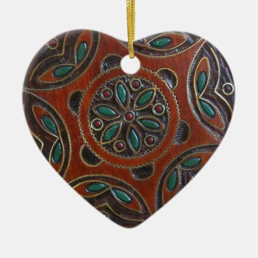 Hölzerner polnischer Platten-Entwurf Keramik Ornament (Vorne)