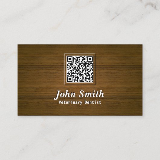 Hölzerner QR Visitenkarte (Vorderseite)