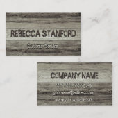 Hölzerner rustikaler Hintergrund Visitenkarte (Vorne/Hinten)