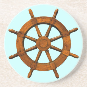 Hölzerner Schiffs-Helm Getränkeuntersetzer